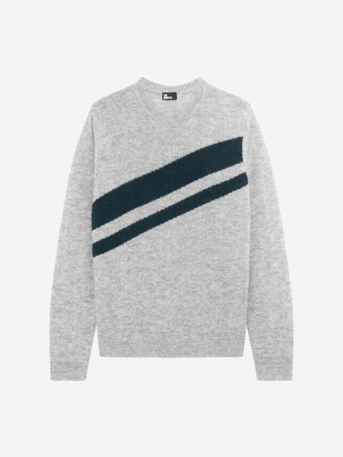 The Kooples SWEATER WITH CONTRASTING GRAY STRIPES