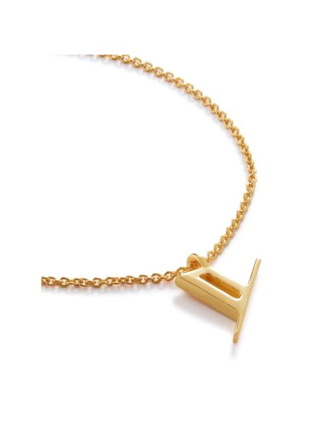 MONICA VINADER 18kt gold vermeil Alphabet Y necklace