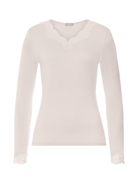 HANRO Dana Tencel™ V-Neck Top With Lace Trim