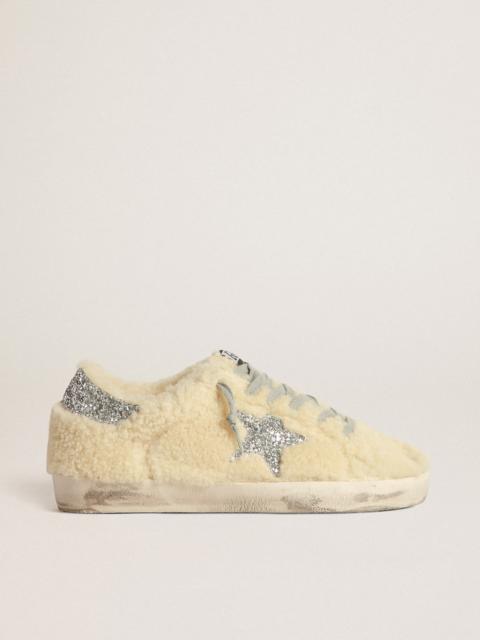 Super-Star sneakers in shearling with glittery star