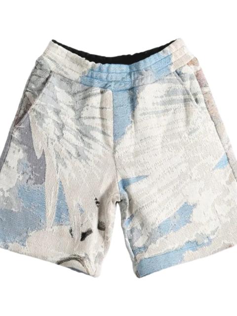 AMIRI Tapestry Pegasus Baggy Shorts "Blue / Beige" SS23MPB082 900