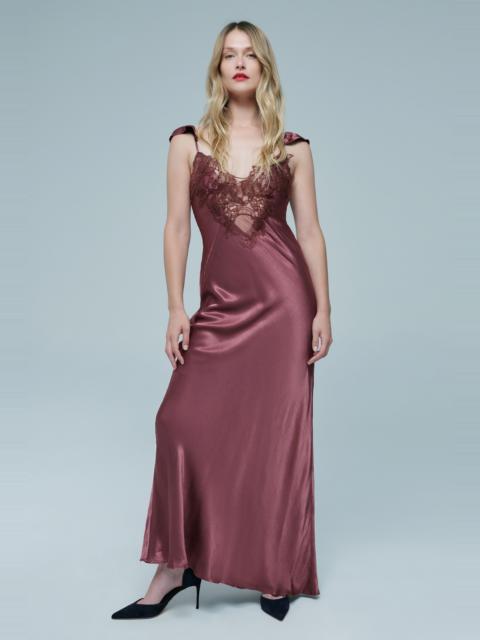 BARDOT Ivy Lace Detail Maxi Dress In Mocha