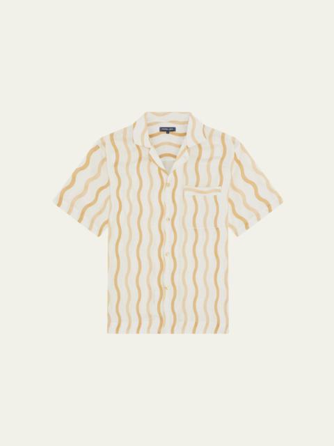 FRESCOBOL CARIOCA Men's Cassio Cabana Stripe Short-Sleeve Shirt