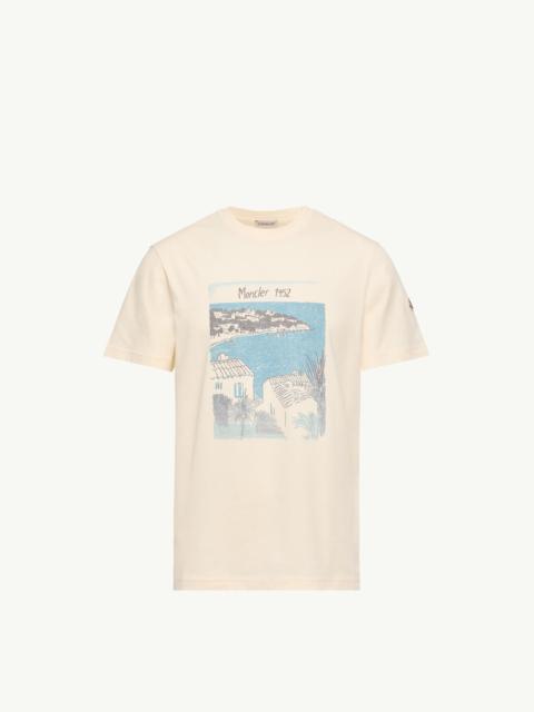 Seaside Print Cotton T-Shirt