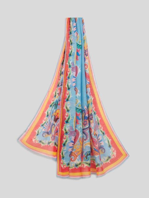 Etro SCARF WITH MULTICOLOURED FLORAL PRINT