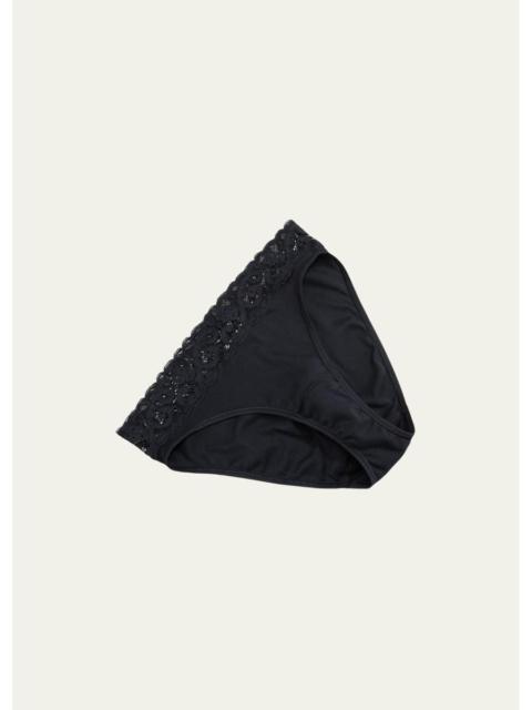 HANRO Moments High-Cut Lace-Trim Briefs