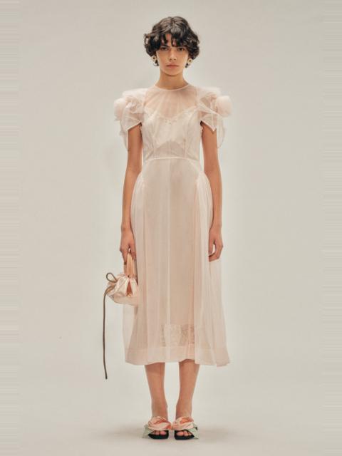 Simone Rocha Rose Puff Sleeve Hip Dress