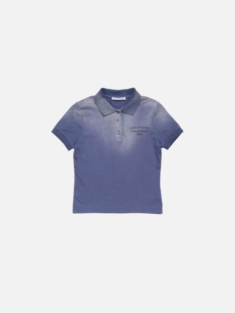Acne Studios Sprayed polo t-shirt - Navy blue
