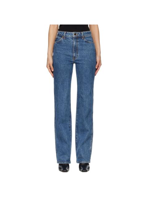 KHAITE Blue Danielle Stretch Jeans