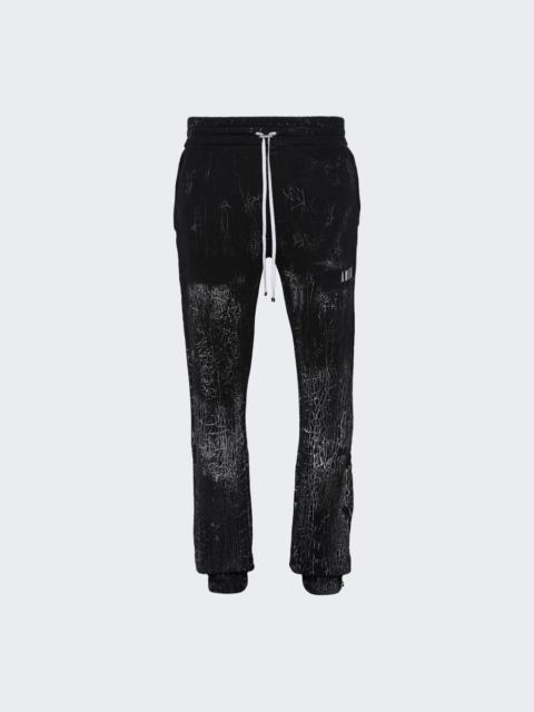 AMIRI Cracked Dye Logo Sweatpants Black