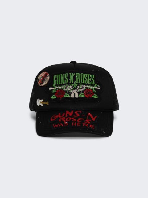 MadeWorn Guns N' Roses Hand Painted Patched And Pinned Hat Black