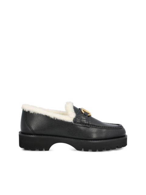 Valentino logo leather loafers