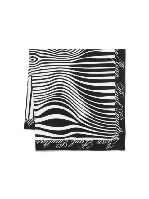 Jean Paul Gaultier Mariniere body morphing-printed pareo