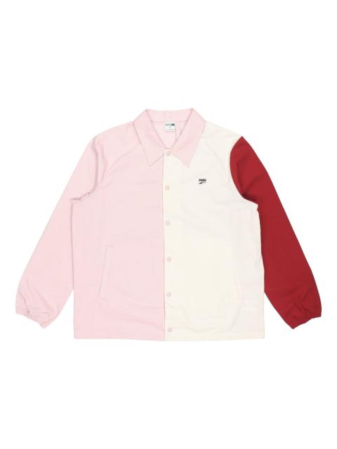 PUMA PUMA Embroidered Small Label Contrasting Colors Sports Woven Logo Jacket Pink 532172-36