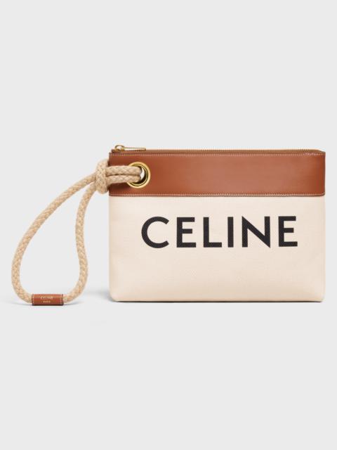 CELINE Pouch Marin in Textile with Celine Print and Calfskin