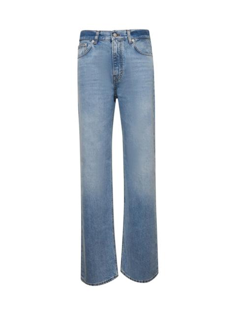 HAIKURE Light blue denim Korea palazzo jeans
