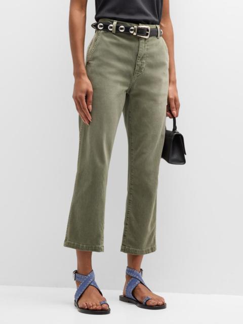 AMO Easy Relaxed Straight-Leg Crop Trousers