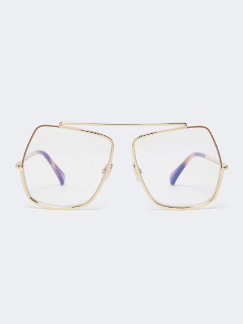 Max Mara Square metallic sunglasses - GOLD