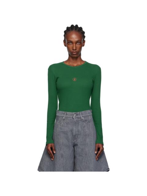 JW Anderson Green Anchor Embroidery Underpinning T-shirt
