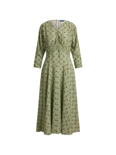 Polo Ralph Lauren paisley V-neck midi dress