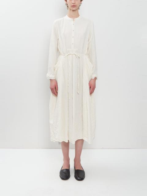 pas de calais Brushed Cotton Crinkle Dress — Ivory