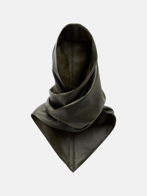 NOUR HAMMOUR Draped leather hood