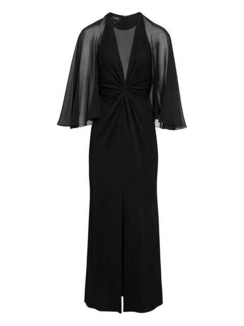 GIAMBATTISTA VALLI draped-sleeve midi dress