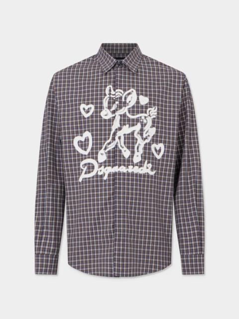 DSQUARED2 CLASSIC CHECK DROPPED SHOULDER SHIRT