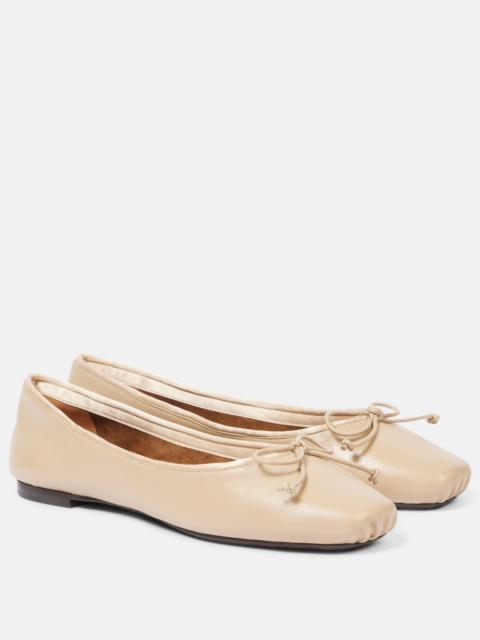 KHAITE Charlotte leather ballet flats