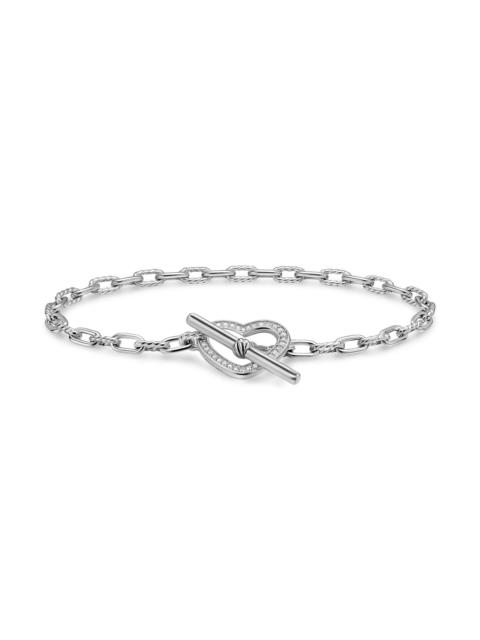 DAVID YURMAN Women's DY Madison Heart Toggle Chain Bracelet in Sterling Silver - Diamond