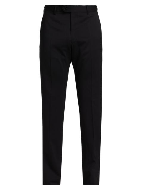GIORGIO ARMANI Men's Tapered Wool Trousers - Black