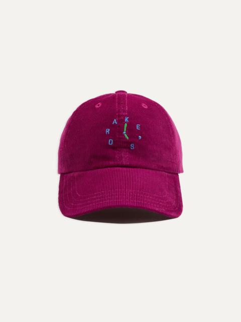 Drake's Magenta 'Clock' Cotton Corduroy Baseball Cap
