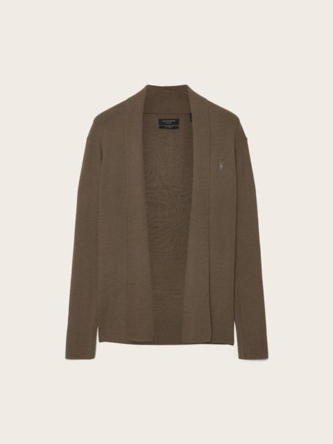 ALLSAINTS MODE MERINO RAMSKULL OPEN CARDIGAN