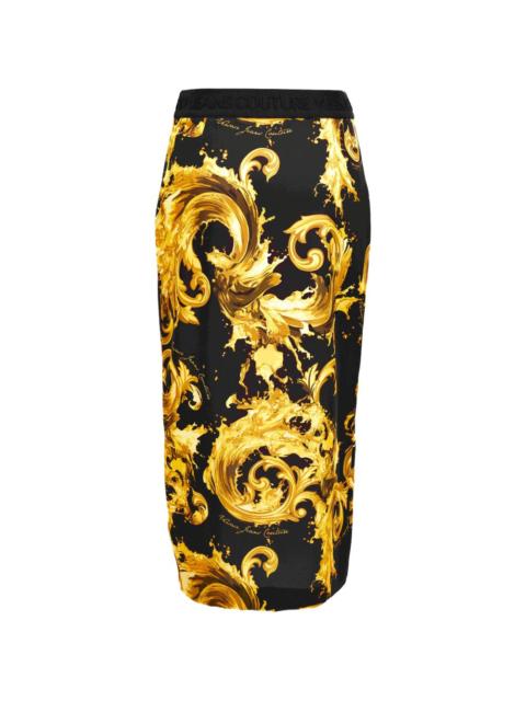 VERSACE JEANS COUTURE Barocco-print pencil skirt