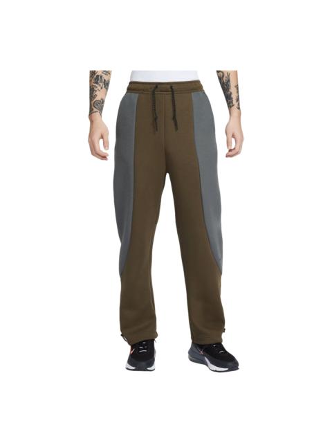 Nike Nike Tech Color Block Open Hem Fleece Pants 'Dark Hazel Iron Grey Black' IF1324-212