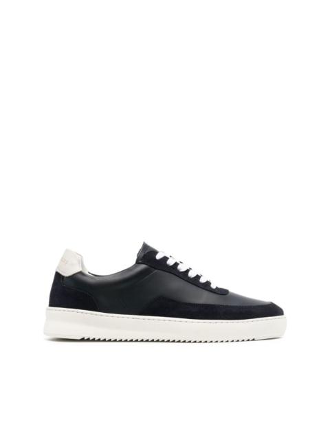 low-top leather trainers