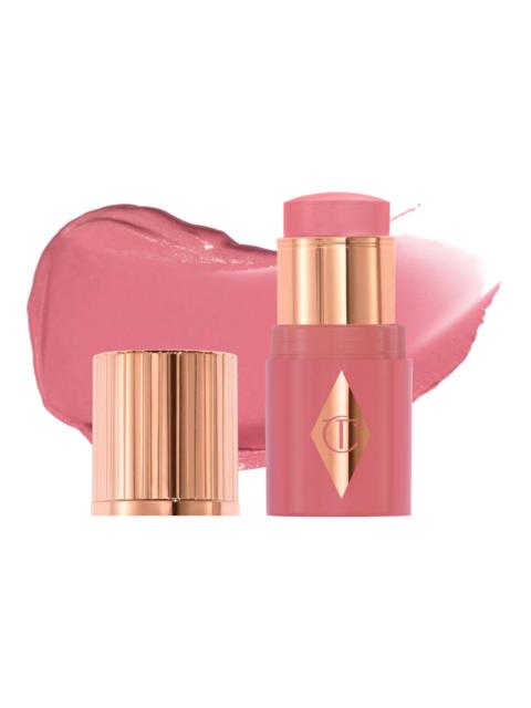 Charlotte Tilbury Mini Unreal Lip + Cheek Glow Blush Stick with Hyaluronic Acid