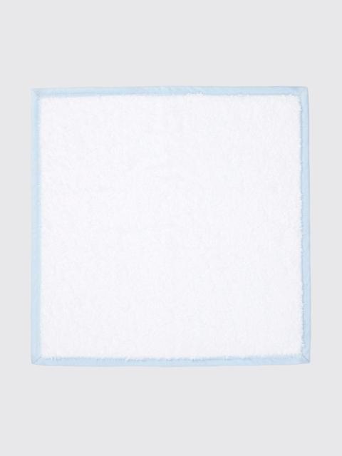 EMILIA WICKSTEAD Tuscany Hand Towel in White & Blue Spunga Towelling