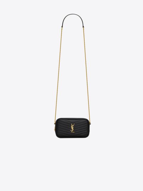lou mini bag in quilted shiny leather