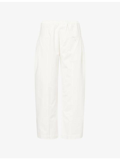 DEIJI STUDIOS Barrel-Leg Zip-Pocket Cotton Trousers
