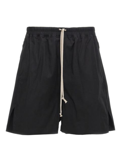 Rick Owens drawstring split cotton shorts