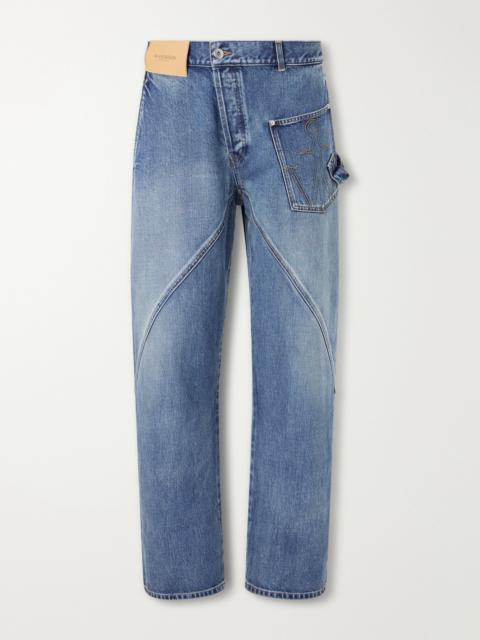 JW Anderson Twisted Logo-Debossed Straight-Leg Jeans