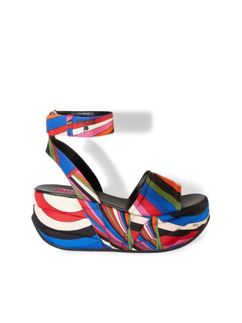 Pucciami Iride-print platform sandals