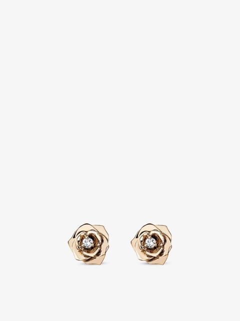 Piaget Piaget Rose 18ct rose-gold and 0.12ct brilliant-cut diamond earrings