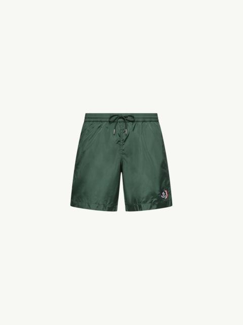 Moncler Logo Patch Swim Shorts