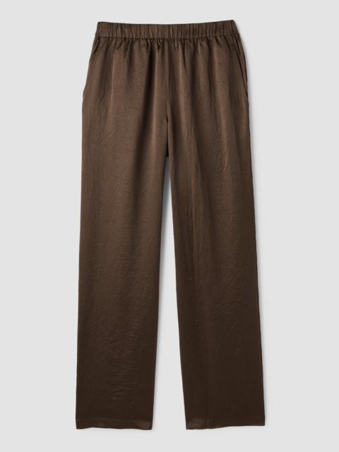 EILEEN FISHER Textured Satin Straight Pant