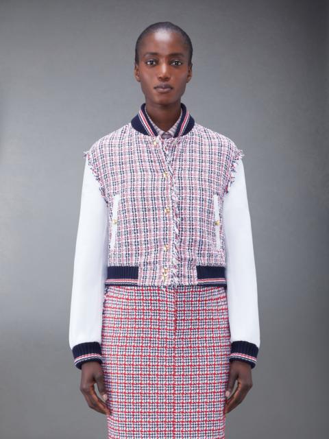 Thom Browne RWB-stripe panelled bomber jacket