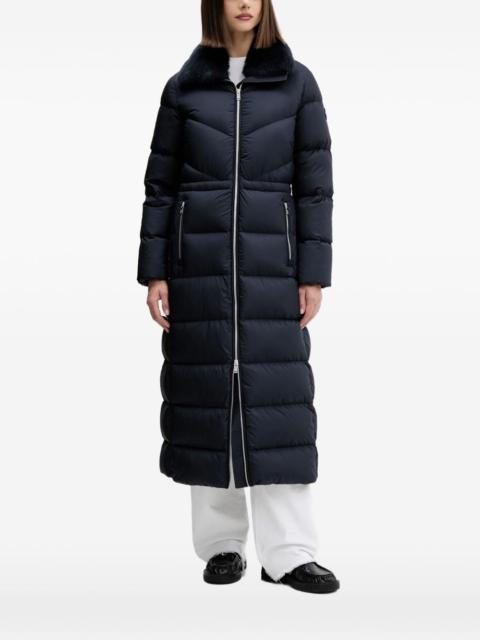 MOOSE KNUCKLES fur-trim longline jacket