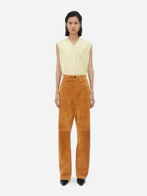 Bottega Veneta Suede Leather Trousers