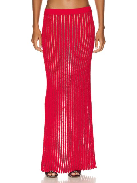 Bottega Veneta Stripes Long Skirt